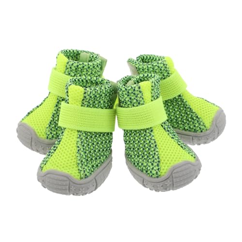 VICASKY 4 Stück Haustier Jahreszeiten Sportschuhe Hundesportschuhe Corgi-Schuhe Für Hunde Hundestiefel Klein Haustierfußabdeckung Haustier Booties Welpenstiefel Plastik Grün von VICASKY