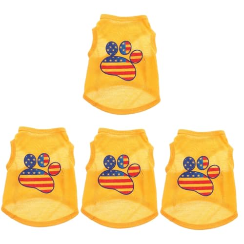 VICASKY 4 Stück Kleine Hundeweste mit Flaggenprint Atmungsaktive Ärmellose Haustier Vest Langlebiges Material Bequem für Alltag und Feiertage Geeignet für Kleine Hunde und Katzen VICASKY 4 Stück Kleine Hundeweste mit Flaggenprint Atmungsaktive Ärmellose Haustier Vest Langlebiges Material Bequem für Alltag und Feiertage Geeignet für Kleine Hunde und Katzen von VICASKY