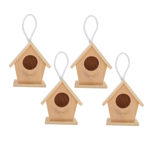 VICASKY 4 Stück Mini Vogelhäuser aus Unbehandeltem Holz Bemalen und Dekorieren Leichte DIY Nistkästen Aufhängen Kompakt und Vielseitig für Garten Balkon und Innenräume VICASKY 4 Stück Mini Vogelhäuser aus Unbehandeltem Holz Bemalen und Dekorieren Leichte DIY Nistkästen Aufhängen Kompakt und Vielseitig für Garten Balkon und Innenräume von VICASKY
