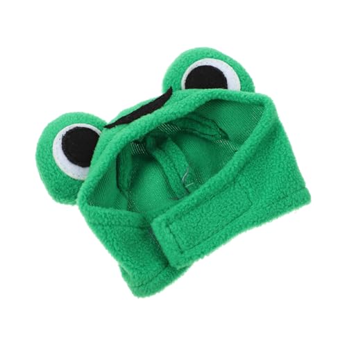 VICASKY 4 Stück Niedlicher Hamsterhut Frosch Form Verstellbar Leicht Haustier Kostüm Für Kleine Haustiere Cosplay Party Zubehör Chinchilla Freundlich Hautfreundlich Warm von VICASKY