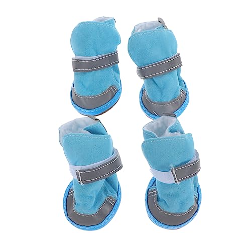 VICASKY 4 Stück Reflektierende Winter Hundeschuhe mit Rutschfester Sohle Verstellbar Pfotenfreundlich für Kleine Hunde Schützend bei Schnee und Dunkelheit VICASKY 4 Stück Reflektierende Winter Hundeschuhe mit Rutschfester Sohle Verstellbar Pfotenfreundlich für Kleine Hunde Schützend bei Schnee und Dunkelheit von VICASKY