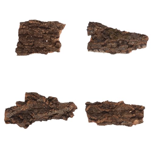 VICASKY 4 Stück Teiliges Kletterplattform aus Kiefernrinde für Reptilien Dekorative Versteckbox für Terrarien für Eidechsen und Spinnen Pflegeleicht und Langlebig von VICASKY