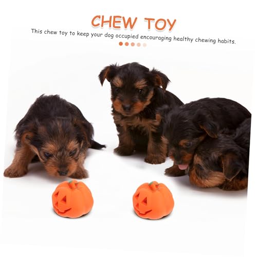 VICASKY 4 Stück Teiliges Kürbis Kauspielzeug für Hunde und Katzen mit Quietscher Interaktives Haustierspielzeug zur Zahnreinigung und Zahnpflege für Halloween und Spielspaß VICASKY 4 Stück Teiliges Kürbis Kauspielzeug für Hunde und Katzen mit Quietscher Interaktives Haustierspielzeug zur Zahnreinigung und Zahnpflege für Halloween und Spielspaß von VICASKY