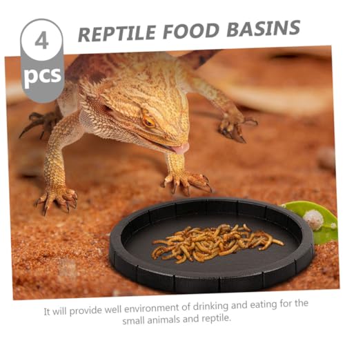 VICASKY 4 Stück Teiliges Reptilien Futternäpfe aus Kunststoff Stabile Fressschalen und Wassernäpfe für Schildkröten Echsen und Andere Reptilien Praktische Futter und Wasserschalen für VICASKY 4 Stück Teiliges Reptilien Futternäpfe aus Kunststoff Stabile Fressschalen und Wassernäpfe für Schildkröten Echsen und Andere Reptilien Praktische Futter und Wasserschalen für von VICASKY