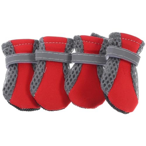 VICASKY 4 Stück Hundeschuhe für Kleine Hunde Atmungsaktive Pfotenschutz Schuhe rutschfeste und Bequeme Haustierschuhe für Outdoor Aktivitäten VICASKY 4 Stück Hundeschuhe für Kleine Hunde Atmungsaktive Pfotenschutz Schuhe rutschfeste und Bequeme Haustierschuhe für Outdoor Aktivitäten von VICASKY