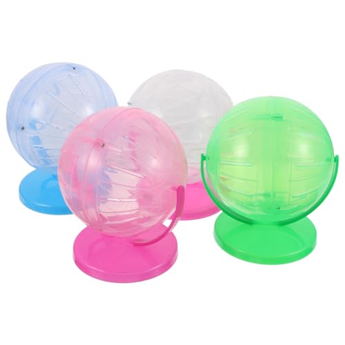 VICASKY 4-teiliger Hamsterball: Leiser Hamster-übungsball, Transparentes Laufrad Für Kleine Haustiere, Leicht Zu Reinigen, Für Rennmäuse VICASKY 4-teiliger Hamsterball: Leiser Hamster-übungsball, Transparentes Laufrad Für Kleine Haustiere, Leicht Zu Reinigen, Für Rennmäuse von VICASKY
