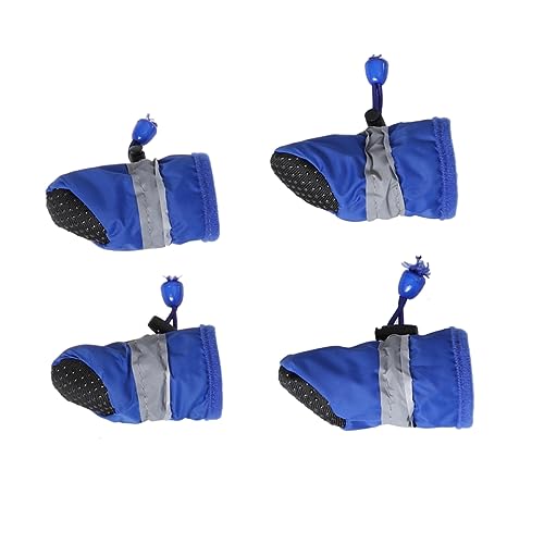 VICASKY 4Stücke Hundeschuhe für Kleine bis Mittelgroße mit Rutschfester Sohle Atmungsaktiv und Schützend für Outdoor Aktivitäten von VICASKY