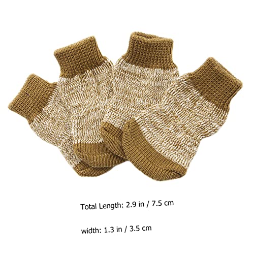 VICASKY 4Stücke Hundesocken aus Baumwolle rutschfest Pfotenschützend für Kleine und Mittlere Hunde Schützend gegen Kälte und Schmutz für Innenräume von VICASKY
