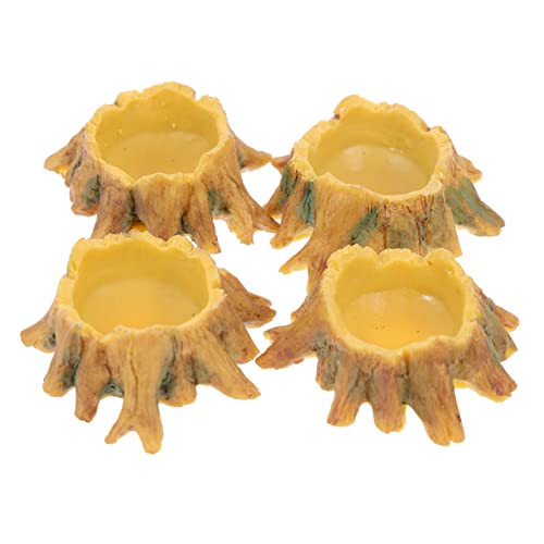 VICASKY 4Stücke Mini Wasserschalen für Reptilien Harzwasserbecken für Spinnen und Haustierzubehör Füttern und Langlebig und Sicher für Terrarien VICASKY 4Stücke Mini Wasserschalen für Reptilien Harzwasserbecken für Spinnen und Haustierzubehör Füttern und Langlebig und Sicher für Terrarien von VICASKY