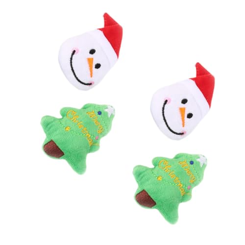 VICASKY 4Stücke Pack Weihnachts Plüschspielzeug für Hunde und Katzen Kauspielzeug mit Schneemann und Weihnachtsbaum Interaktives für Haustiere zur Zahnreinigung VICASKY 4Stücke Pack Weihnachts Plüschspielzeug für Hunde und Katzen Kauspielzeug mit Schneemann und Weihnachtsbaum Interaktives für Haustiere zur Zahnreinigung von VICASKY