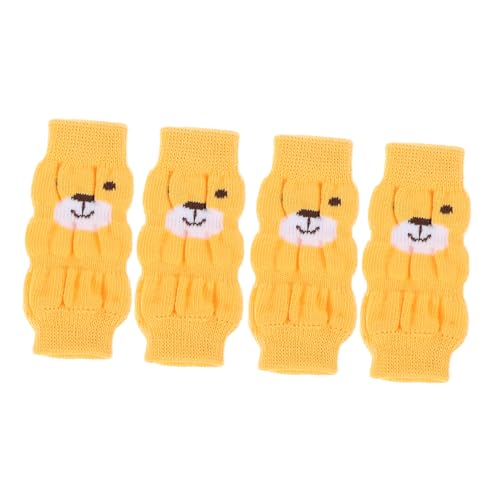 VICASKY 4Stücke Rutsch Hundesocken für Hunde Baumwoll Beinwärmer mit Süßem Design rutschfeste Beinhüllen für Haustiere für Drinnen und Draußen von VICASKY