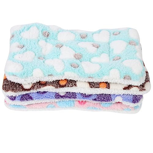 VICASKY 4Stücke Schlafmatte Für Kleine Haustiere Gemütliches Hamsterbett Für Chinchilla Meerschweinchen Kuschelunterlage von VICASKY