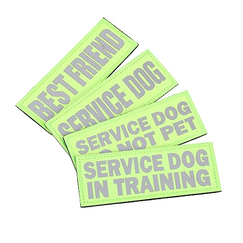 VICASKY 4Stücke Teiliges Hundegeschirr Patches für Service Reflektierende Aufnäher für Haustierzubehör Strapazierfähige und Praktische Patches für Outdoor Aktivitäten VICASKY 4Stücke Teiliges Hundegeschirr Patches für Service Reflektierende Aufnäher für Haustierzubehör Strapazierfähige und Praktische Patches für Outdoor Aktivitäten von VICASKY