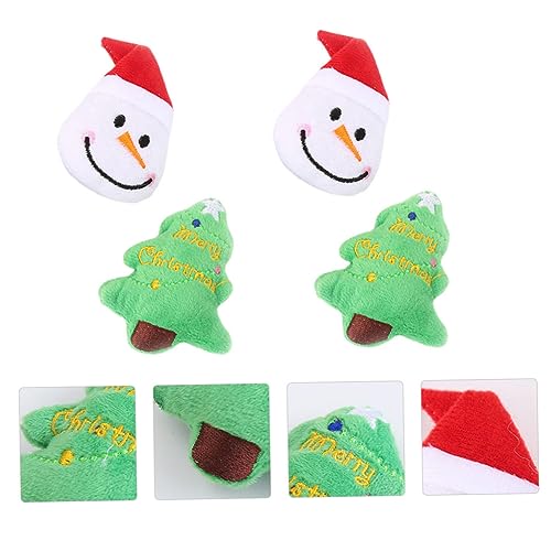 VICASKY 4Stücke Teiliges Weihnachts Plüschspielzeug für Hunde und Katzen Beißfest Schneemann und Weihnachtsbaum Design Haustiere VICASKY 4Stücke Teiliges Weihnachts Plüschspielzeug für Hunde und Katzen Beißfest Schneemann und Weihnachtsbaum Design Haustiere von VICASKY