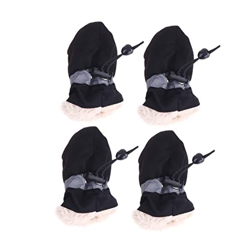 VICASKY 4Stücke rutschfeste Hundeschuhe für Outdoor Aktivitäten Dicke Plüsch Hundestiefel mit Pfotenschutz Schwarz für Schutz vor VICASKY 4Stücke rutschfeste Hundeschuhe für Outdoor Aktivitäten Dicke Plüsch Hundestiefel mit Pfotenschutz Schwarz für Schutz vor von VICASKY