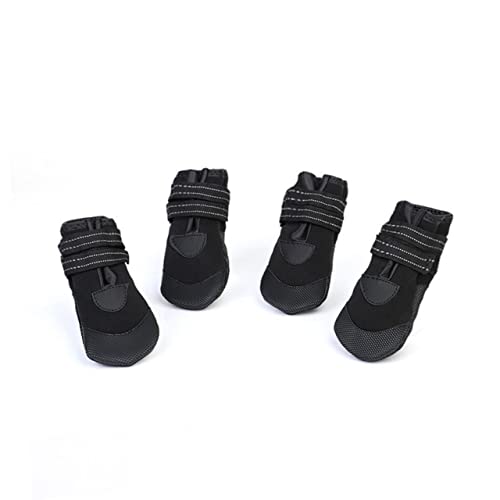VICASKY 4Stücke wasserdichte Hundeschuhe für Kleine und Große rutschfest und Reflektierend für Herbst und Winter mit Verstellbarem Gummiband Atmungsaktiv und Pfotenschützend VICASKY 4Stücke wasserdichte Hundeschuhe für Kleine und Große rutschfest und Reflektierend für Herbst und Winter mit Verstellbarem Gummiband Atmungsaktiv und Pfotenschützend von VICASKY