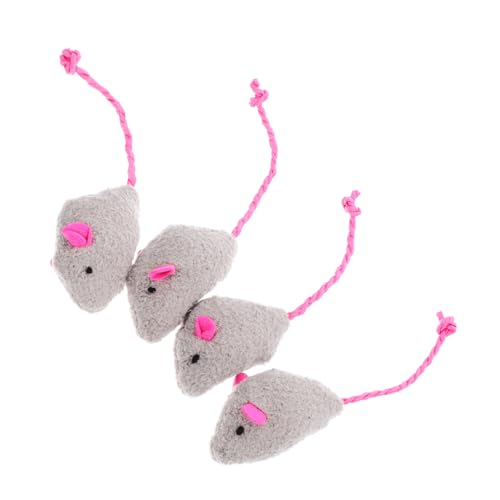 VICASKY 4pcs Plush Mouse Cat Toy Spielzeug Interaktives Zahnen Spielzeug Realistische Simulation Ratte Interaktive Katzenkauenspielzeug Für Innenkatzen Sport Und Spielen VICASKY 4pcs Plush Mouse Cat Toy Spielzeug Interaktives Zahnen Spielzeug Realistische Simulation Ratte Interaktive Katzenkauenspielzeug Für Innenkatzen Sport Und Spielen von VICASKY