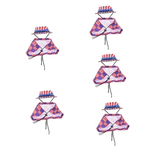 VICASKY 5 Sätze Eidechsenhut Verstellbar Leicht Independence Day Haustier Accessoire Teilig Sternband Mütze Flaggen Umhang für Kleine Reptilien VICASKY 5 Sätze Eidechsenhut Verstellbar Leicht Independence Day Haustier Accessoire Teilig Sternband Mütze Flaggen Umhang für Kleine Reptilien von VICASKY