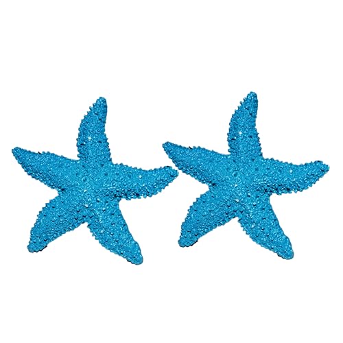 VICASKY 5 Stück Aquarium Dekoration Teiliges aus Kunstharz Ornament Helles Blau für Fischbehälter Sichere und Wiederverwendbare Dekoration Seesternform Mehrere Farben für Vasen und von VICASKY