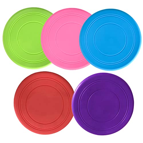 VICASKY 5 Stück Haustier- Spielzeughund Ball Welpe Für Hundespielzeug Spielzeuge Outdoor Kinderspielzeug Outdoor Hundescheibenspielzeug Kieselgel von VICASKY
