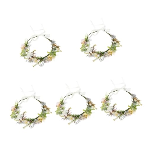 VICASKY 5 Stück Hochwertiges Verstellbares Hundehalsband mit Künstlichen Blumen Leichtes Langlebiges Haustier Wedding Accessoire für Kleine bis Große Hunde für Hochzeitsfeiern und VICASKY 5 Stück Hochwertiges Verstellbares Hundehalsband mit Künstlichen Blumen Leichtes Langlebiges Haustier Wedding Accessoire für Kleine bis Große Hunde für Hochzeitsfeiern und von VICASKY