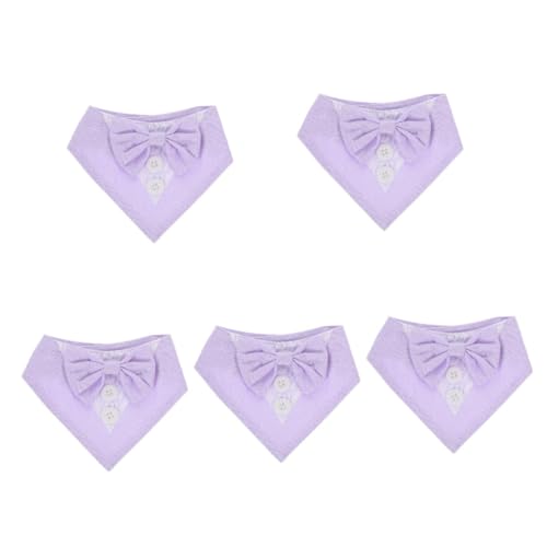 VICASKY 5 Stück Hundeschal Eleganter Haustier Schal für Hochzeit Party Festliche Hundebandana Hundehalsdeko für Kleine Hunde Perfektes für Hundehalter von VICASKY
