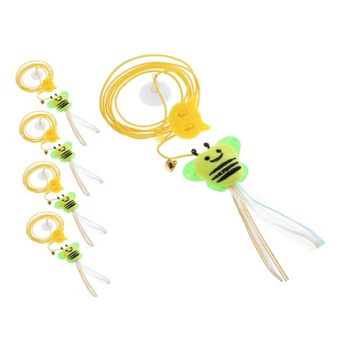 VICASKY 5stücke Katzenspielzeug Mit Plüschfiguren Und Glocken Einziehbare Tür-hänge-spielzeuge Für Katzen Interaktive Spielutensilien Für Kätzchen Im Innenbereich Zum Springen Und von VICASKY