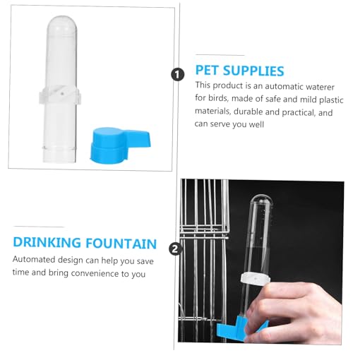 VICASKY 5 Stück Teiliges Automatische Papageien Trinkflasche aus Hochwertigem Kunststoff Auslaufsicherer Vogel Wasserspender für Wellensittiche und Haustier Vögel Praktischer Trinkbrunnen von VICASKY