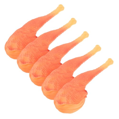 VICASKY 5 Stück Teiliges Hundespielzeug Chicken Leg aus Robustem Material mit Quietschfunktion Kau und Spielaktiv für Welpen und Hunde zur Zahnreinigung und Beschäftigung von VICASKY