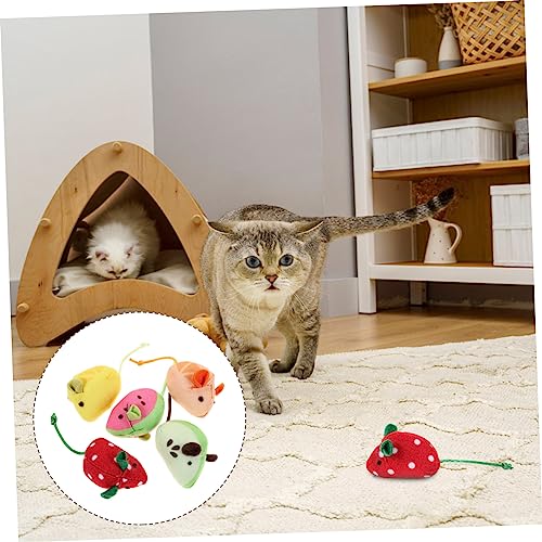 VICASKY 5 Stück Teiliges Katzenspielzeug Weiche Plüschmäuse mit Katzenminze Interaktive Kauspielzeuge für Kätzchen Leichtes und Langlebiges Katzenminze Mäuse für Aktives Spiel und VICASKY 5 Stück Teiliges Katzenspielzeug Weiche Plüschmäuse mit Katzenminze Interaktive Kauspielzeuge für Kätzchen Leichtes und Langlebiges Katzenminze Mäuse für Aktives Spiel und von VICASKY