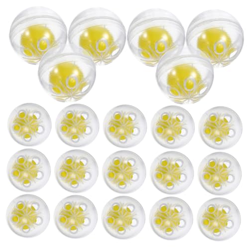 VICASKY 50 Stück Glockenball Haustierpuppe Hunderassel Babyrassel Geräuschmacher Puppenrassel Tierrassel Spielzeugeinsatz Babyspielzeug Quietscher Rasseleinsätze Zum Häkeln von VICASKY