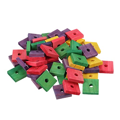VICASKY 50stücke Spielzeug Für Papageien Holzclip-Design Vogelbeiß-Spielzeug Gemischte Farbe Für Nymphensittiche Sittiche Papageien Und Kleine Vögel von VICASKY