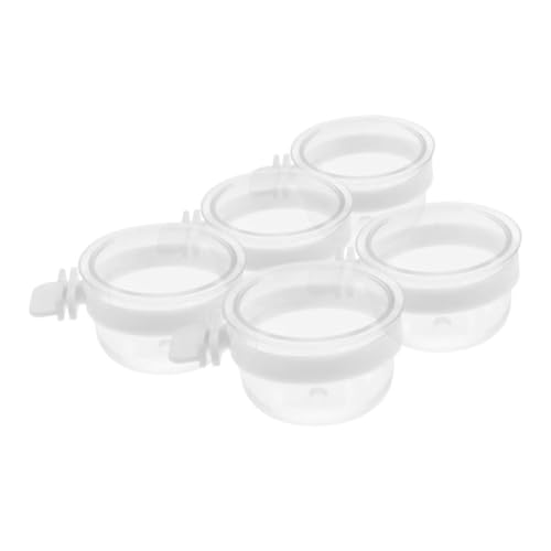 VICASKY 5Stücke Papageien Futternäpfe Transparente Kunststoff Wasserschalen Für Hängendes Design Futter Und Wasserorganizer Für Papageien Und Andere Vogelarten von VICASKY