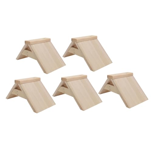 VICASKY 5Stücke Teiliges Hölzerner Papageienständer für Tauben und Hühner Natürliche Holz Vogel Sitzstangen Spielplatz für Papageien und Kleine für Käfige von VICASKY