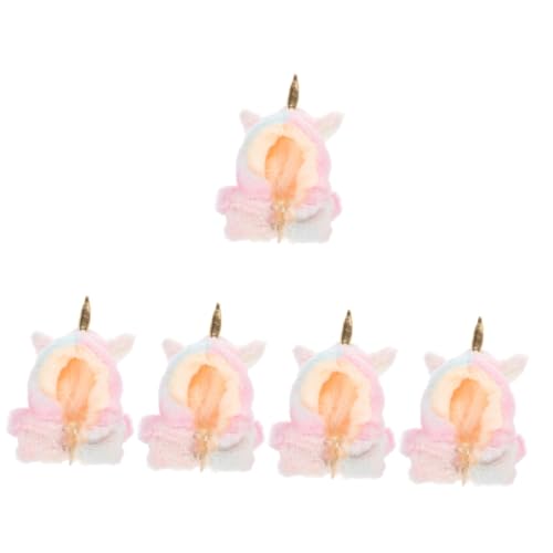 VICASKY 5stücke Plüsch Einhorn-Hoodie Für Kuscheltiere Kleidung Für Stofftiere Dekoratives Outfit Und Zubehör Für Individuelles Styling Und Kreative Kombinationen von VICASKY