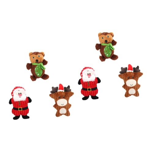VICASKY 6 STK Hunde Quietschendes Plüschtier Plüschtiere Hund Plüsch Plüsch-weihnachtsmann-Spielzeug Gefülltes Faultier Plüschtier Hundespielzeug Plüschspielzeug Für Hunde Beißspielzeug von VICASKY