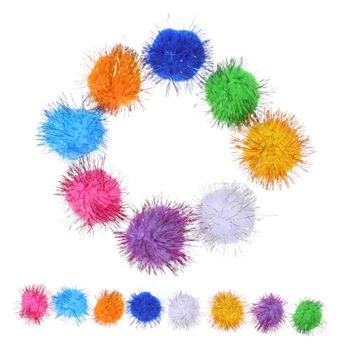 VICASKY 60 Stück Katzen Spielzeugbälle Tinsel Glitter Ball Set Interaktive Leichte Katzenspielzeuge für Indoor Katzen und Kätzchen Langlebig Fördert Bewegung und Unterhaltung VICASKY 60 Stück Katzen Spielzeugbälle Tinsel Glitter Ball Set Interaktive Leichte Katzenspielzeuge für Indoor Katzen und Kätzchen Langlebig Fördert Bewegung und Unterhaltung von VICASKY