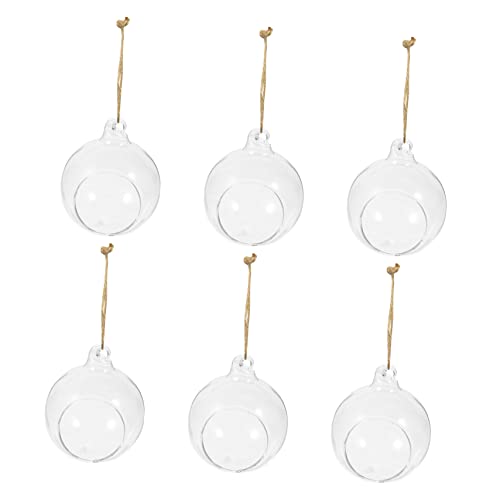 VICASKY 6Stücke Hängende Glasvasen Für Hydroponische Pflanzen Transparentes Design Als Dekoration Oder Kerzenhalter Tischdeko Und Pflanzenvermehrung von VICASKY