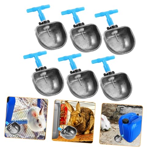 VICASKY 6stücke Automatische Wasserschüssel Für Kaninchen Kaninchen-wasserspender Häschen-wasserhalter Aufhängeoption Für Käfig Futter Und Wasserzubehör Für Kaninchenhaltung von VICASKY