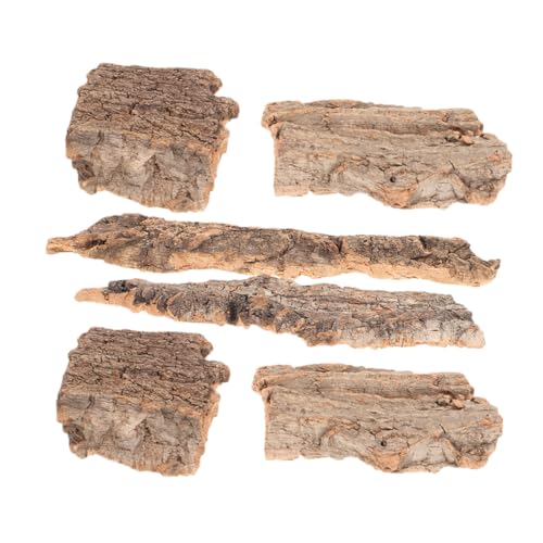 VICASKY 6Stücke Reptilien Rinde Teiliges Terrarium Dekoration für Reptilien Aquarium Hintergrund Natürliche Kletterfläche für Gecko Bartagame Mittlere Sicherer von VICASKY