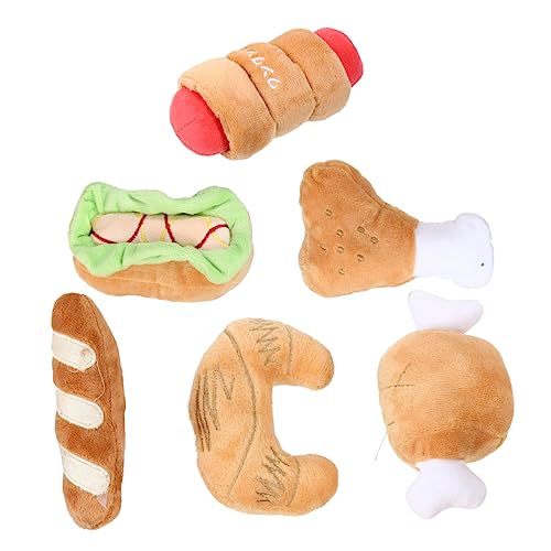 VICASKY 6Stücke Teiliges Plüschspielzeug für Haustiere Futterdesign mit Quietscher Interaktive Kauspielzeuge für Hunde und Katzen Fördert Spiel und Training VICASKY 6Stücke Teiliges Plüschspielzeug für Haustiere Futterdesign mit Quietscher Interaktive Kauspielzeuge für Hunde und Katzen Fördert Spiel und Training von VICASKY