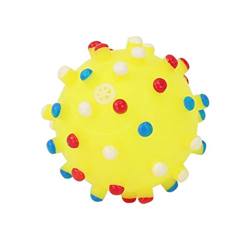 VICASKY 8 Stück Teiliges Hundespielzeug Lustiger Stacheliger Pet Ball aus Sicherem Interaktives Kauspielzeug zur Beschäftigung und Zahnpflege Farblich Sortiert Langeweile Zufällige Farbe von VICASKY