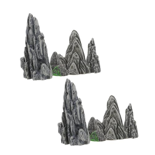 VICASKY 8 Stück Teiliges Miniatur Zen Garten Felsen aus Langlebigem Harz Vielfältige Formen Stabile Mikro Landschaftsfiguren für Desktop Bonsai und Terrarien Dekoration von VICASKY