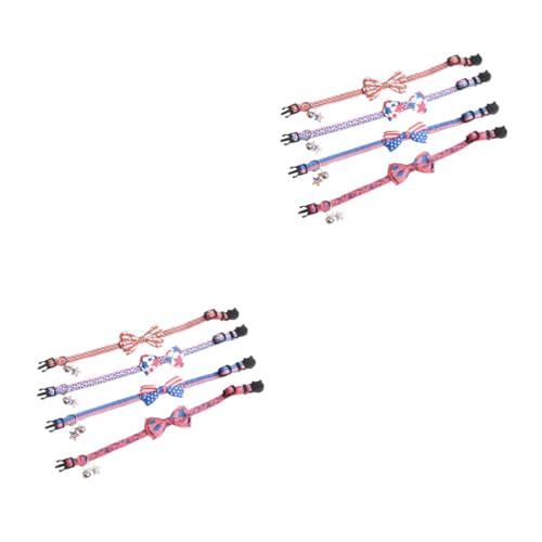 VICASKY 8 Stück Teiliges Verstellbares Haustier Halsband aus Atmungsaktivem Flechtmaterial Dekoratives Hund und Katzenhalsband mit Flaggen Design Komfortabel und Sicher für Täglichen VICASKY 8 Stück Teiliges Verstellbares Haustier Halsband aus Atmungsaktivem Flechtmaterial Dekoratives Hund und Katzenhalsband mit Flaggen Design Komfortabel und Sicher für Täglichen von VICASKY