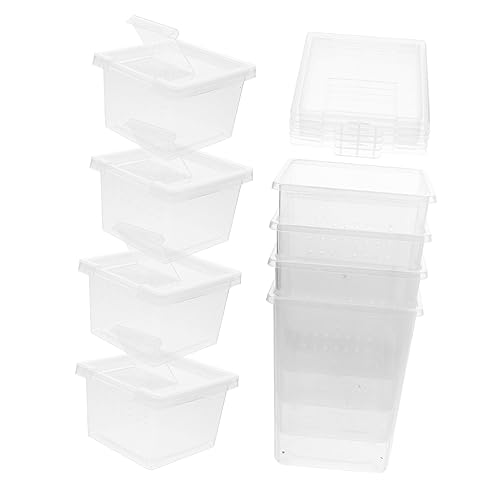VICASKY 8stücke Teiliges Transparentes Terrarium Reptilien Sicheres Futter-Box-Design Für Schlangen Spinnen Geckos Zusätzliche Haushalts-reptilienaufzuchtbehälter Materialien Und VICASKY 8stücke Teiliges Transparentes Terrarium Reptilien Sicheres Futter-Box-Design Für Schlangen Spinnen Geckos Zusätzliche Haushalts-reptilienaufzuchtbehälter Materialien Und von VICASKY