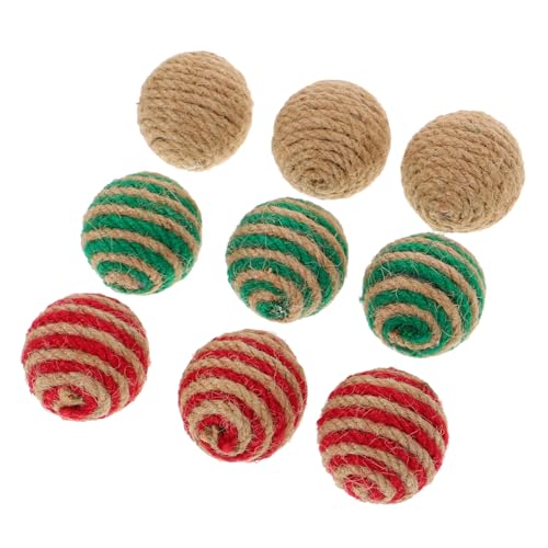 VICASKY 9 Stück Kreatives Katzen Teiliges Interaktives Ballspielzeug für Katzen Weihnachtsfarben für Spiel und Training VICASKY 9 Stück Kreatives Katzen Teiliges Interaktives Ballspielzeug für Katzen Weihnachtsfarben für Spiel und Training von VICASKY