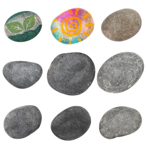 VICASKY 9stücke Flache Steine Zum Bemalen Handgefertigte Kieselsteine Für Garten-Dekoration Kunstprojekte Und Aquarien Für Altersgruppen Und Kreativ-projekte VICASKY 9stücke Flache Steine Zum Bemalen Handgefertigte Kieselsteine Für Garten-Dekoration Kunstprojekte Und Aquarien Für Altersgruppen Und Kreativ-projekte von VICASKY