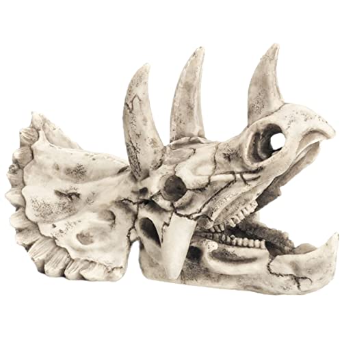 VICASKY Aquarium Dekoration Schädel Ornament aus Harz Unterwasserdekoration für Garnelenversteck Langlebig und Stark für Fischtanks und Terrarien von VICASKY