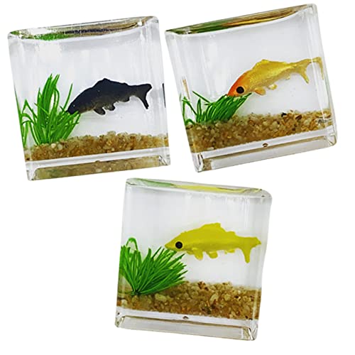VICASKY Aquarium Und Mini- Mini-fischgläser Im Maßstab 1:12 Exquisite Handwerkskunst Für Mini-hausdekorationen Zufällige Farbe von VICASKY