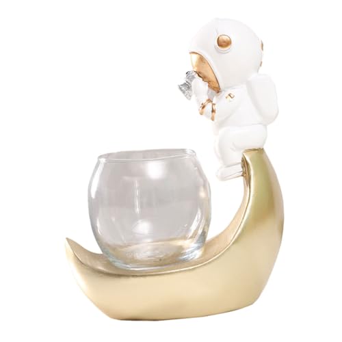 VICASKY Astronaut Vase Für Hydroponische Pflanzen Exquisite Bürovase Für Desktop Dekoration Design Für Tischdeko Für Wohnzimmer von VICASKY